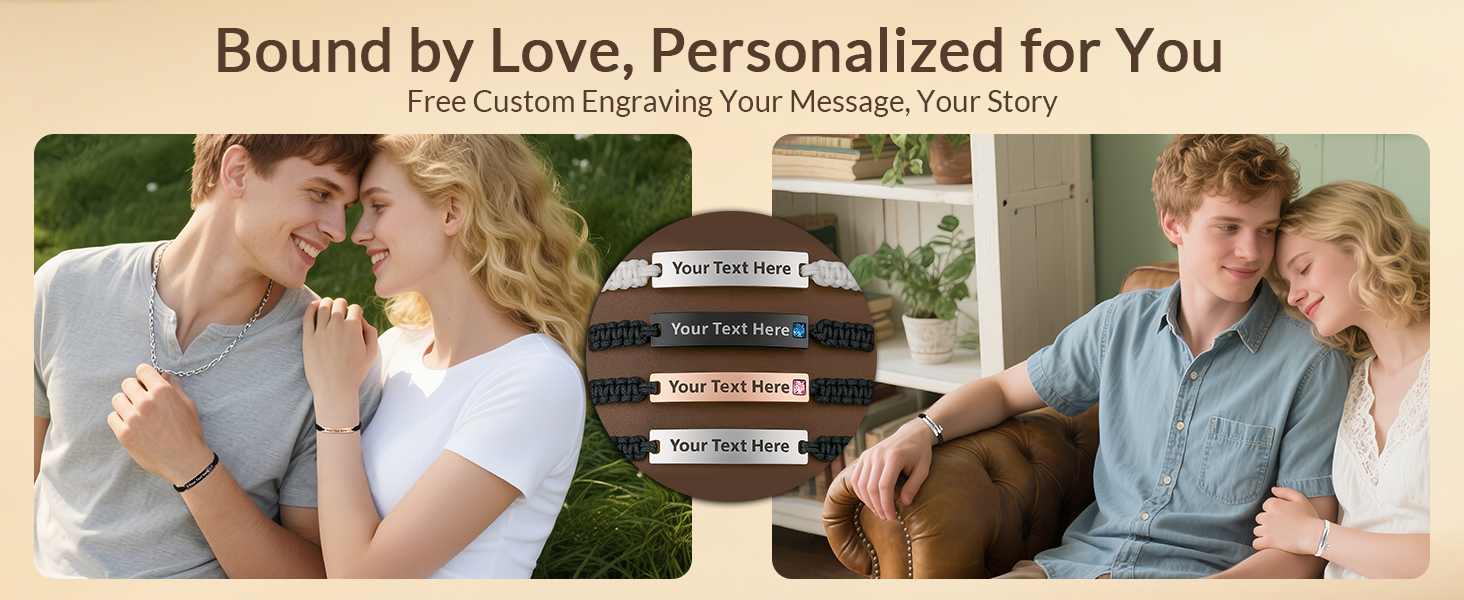 custom couple bracelet