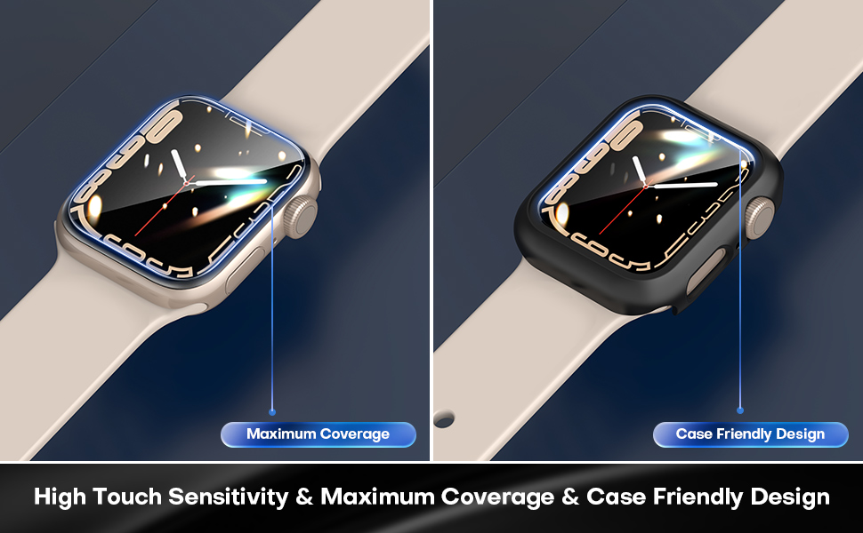 TOCOL 6 Pack Compatible with Apple Watch Screen Protector 41mm, HD