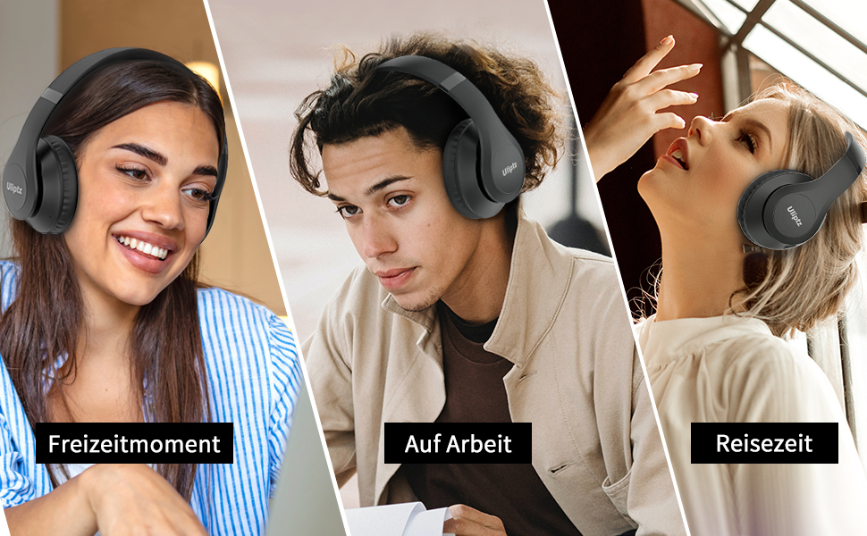 Uliptz Bluetooth Kopfhörer Over Ear, 65 Stunden Spielzeit Kopfhörer