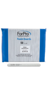 ForPro Zebra Foam Board, 120/240 Grit, Double-Sided Manicure Nail File