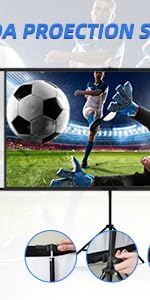 84 inch projector screen and stand