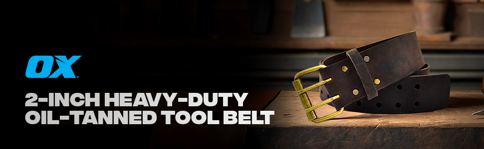 小物 Unknown cross Processing Studs Belt OX Tools 2-inch Wide Full Grain Leather Tool Belt - 2