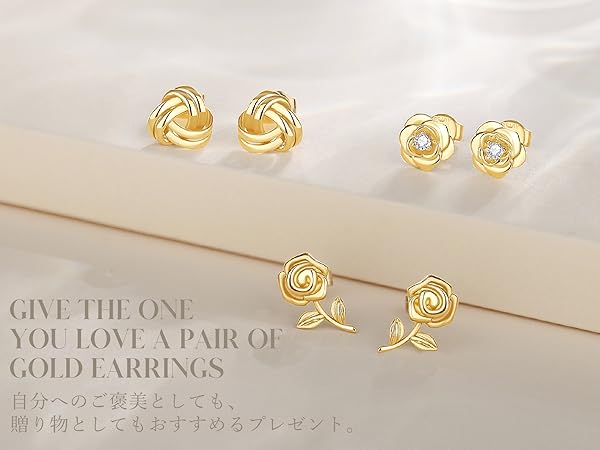 ピアス レディース K14 イエローゴールド バラ モチーフ ローズ フラワー Amazon.co.jp: FANCIME ピアス レディース K14 イエローゴールド