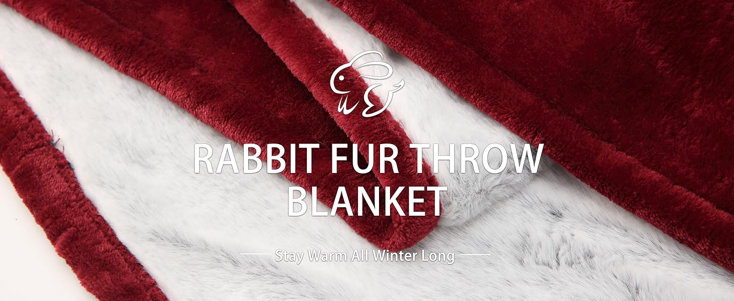BOPLIFE Artificial Rabbit Fur Electric Blanket Heating