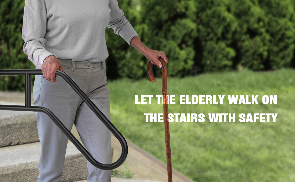 HeavyDuty NonSlip Handrails Handrails for Outdoor Steps Wall Mounted