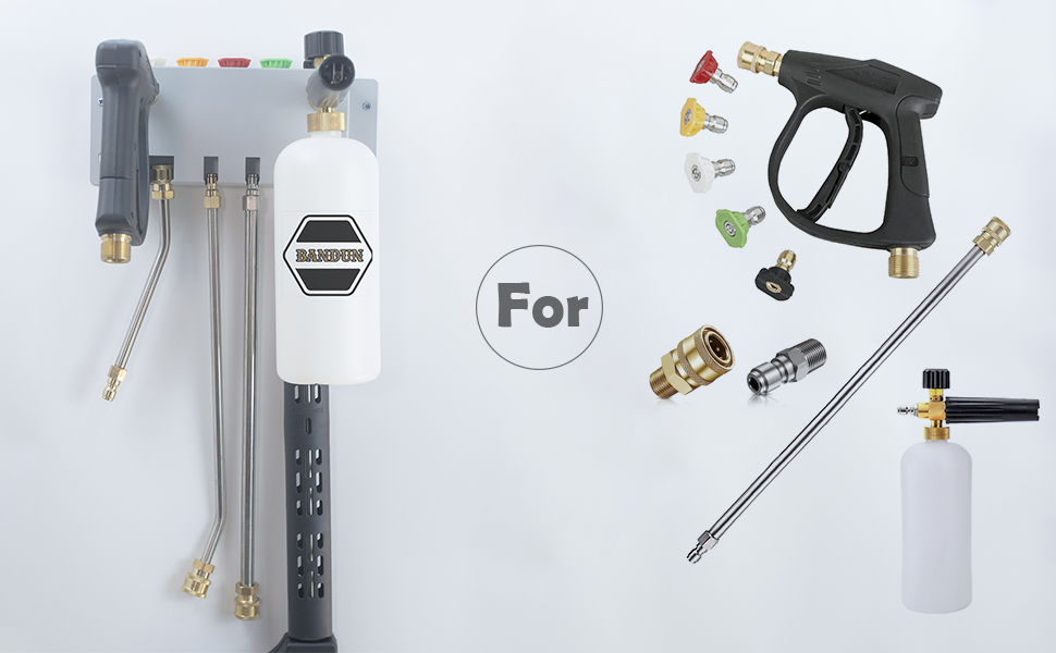 BANDUN Pressure Washer Gun HolderFoam Cannon HolderPressure Washer Wand Holder