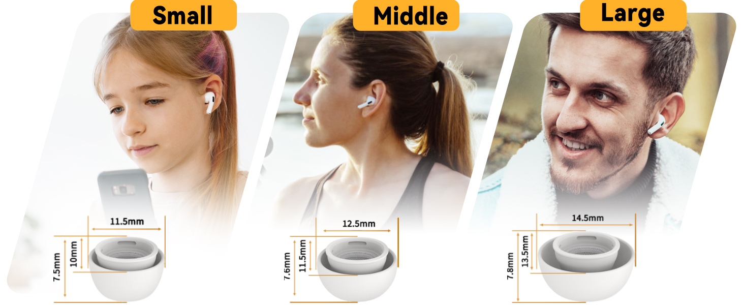 airpods pro ear tips, ear buds without rubber tips, airpods ear tips, airpods pro 2 ear tips