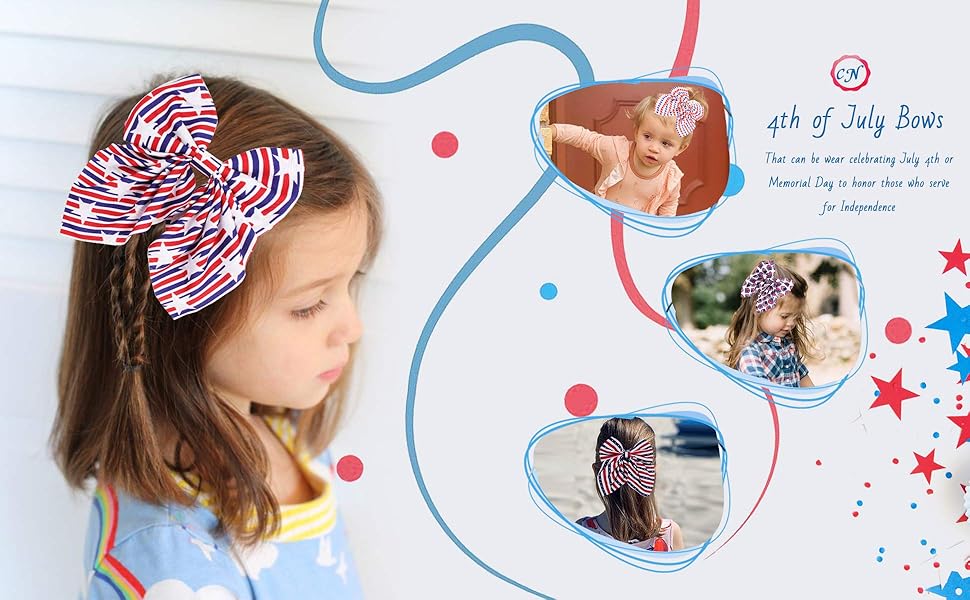 Patriotic Clip Bows