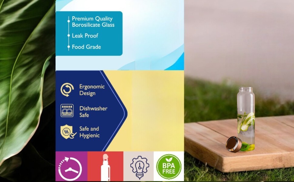 LeCasa - Borosilicate Glass Bottle 500ML 3080
