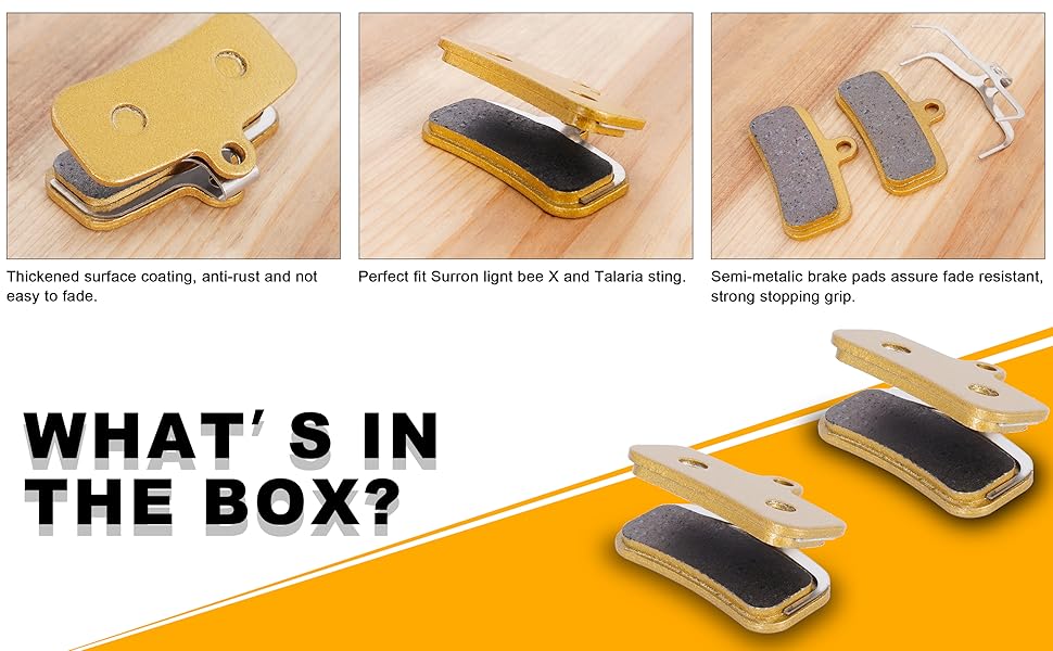 2 Pairs Front / Rear Brake Pads For Sur Ron Light Bee X Talaria Segway