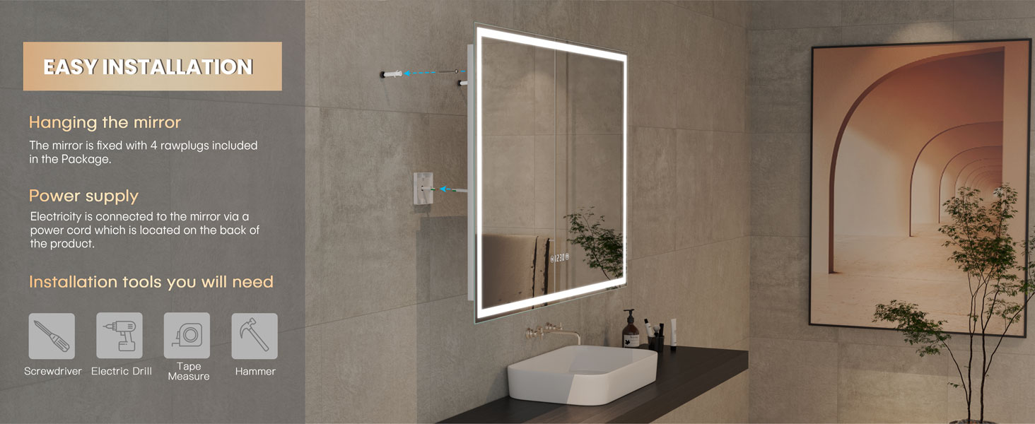 Dripex LED Bathroom Mirror