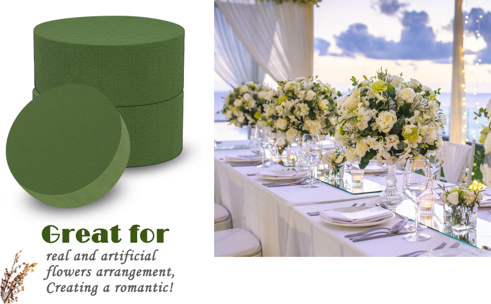 Floral Foam 6" Round Artificial Flower Foam Blocks for