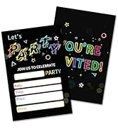 HOMANGA Birthday Party Invitations for Kids, 20Pcs Birthday Invitation Cards with Envelopes, Part...