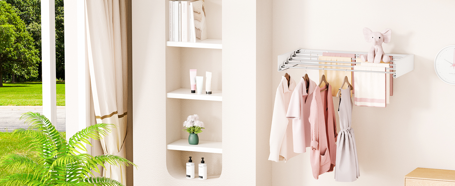 Wall Mounted Clothes Drying Rack
