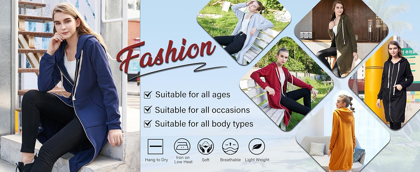 women hoodies Women Zip Up Hoodies Sweatshirt with Pocket Casual Long Sleeve Jackets