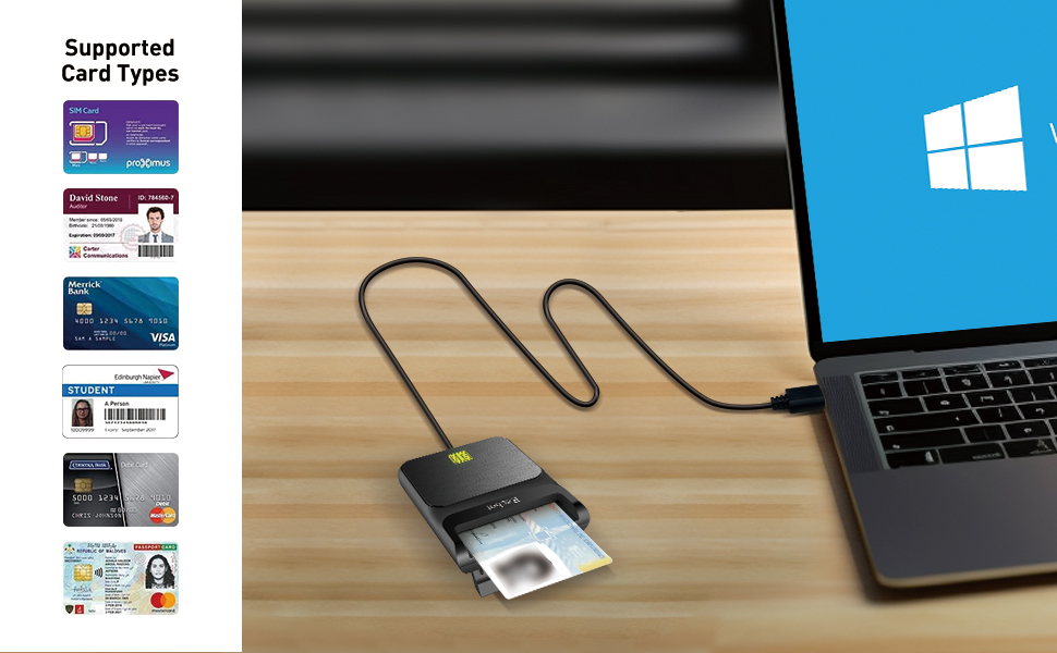 Recbot CAC Card Reader Military, DOD Military USB Common