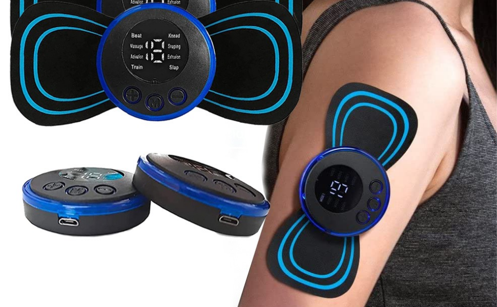 Massageador aliviando dores musculares e a tenção nos nervos