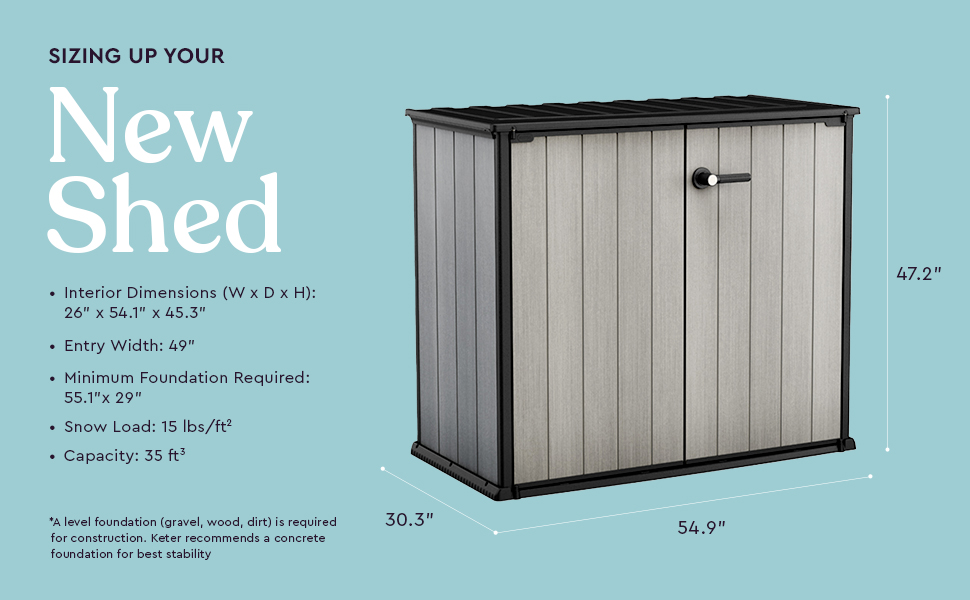 Sizing up your patio store shed