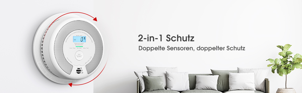 10 Jahrer Rauch- und Kohlenmonoxid-Melder