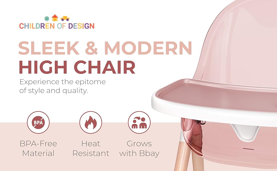 スツール postmodern designe high chair 2set Amazon.com : Children of Design 6 in 1 Deluxe Wooden High