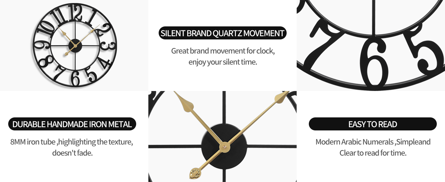 24 inch wall clock