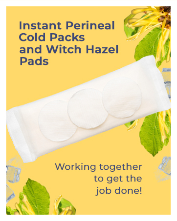 FDM Instant perineal Cold Packs and Witch Hazel pads