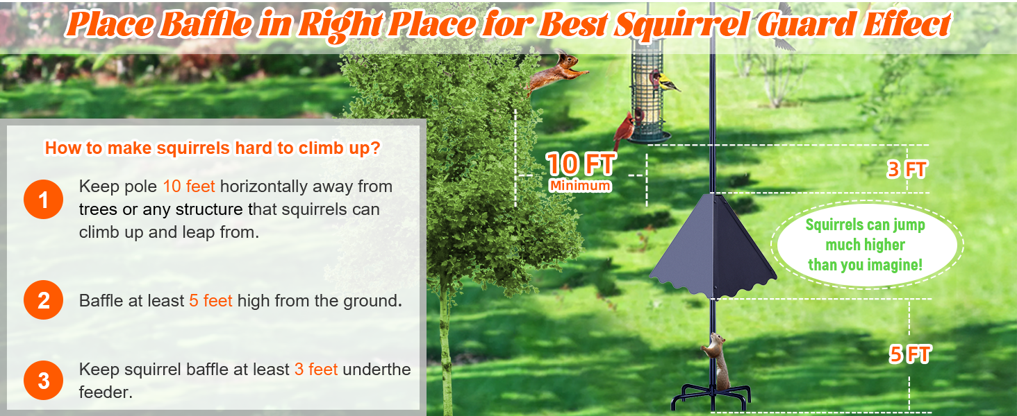 LLYONE Squirrel Baffles for Bird Feeders, 10.5In Diameter