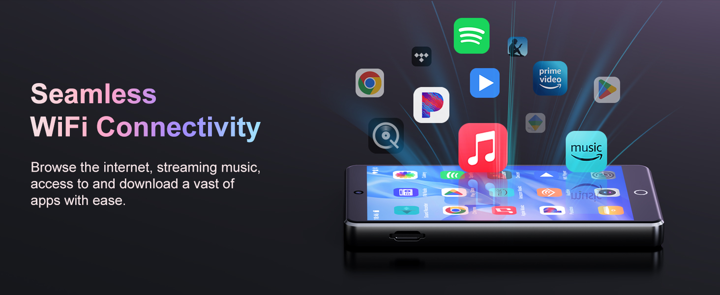 Fanvace 80GB MP3 Player with Bluetooth and Camera, Android