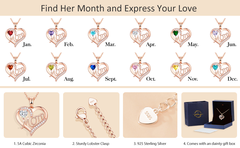 birthstone necklaces