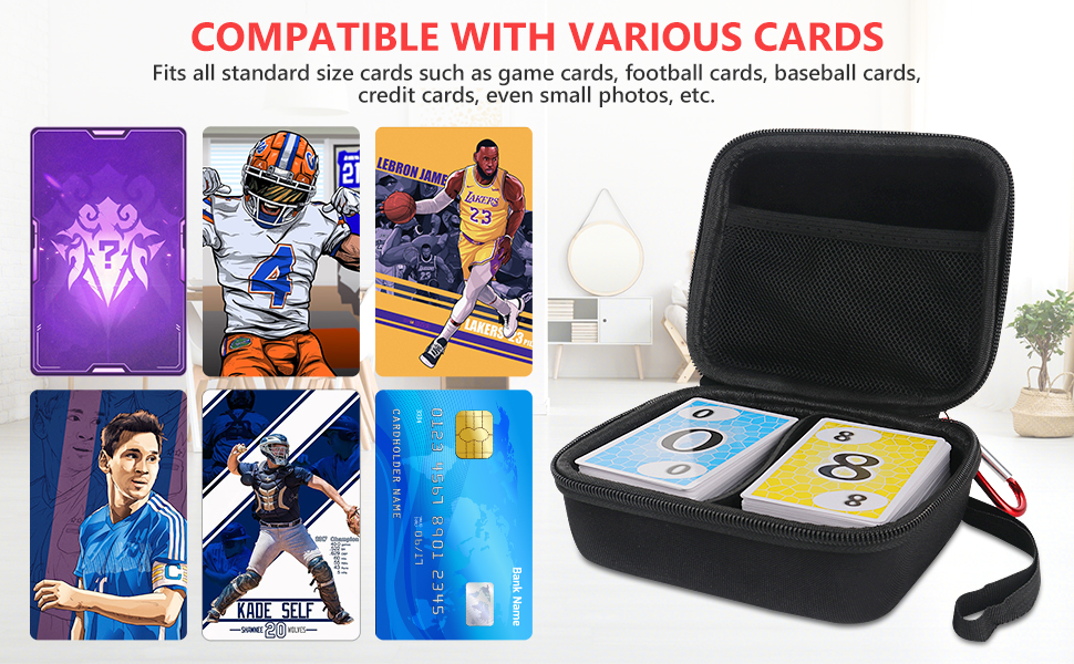 Lotvic Playing Card Case, Travel Carrying Case for Most Game Cards