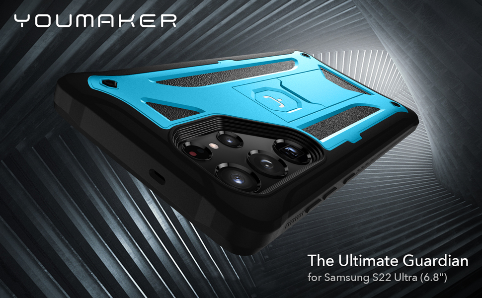 YOUMAKER Compatible with Samsung Galaxy S22 Ultra Case with