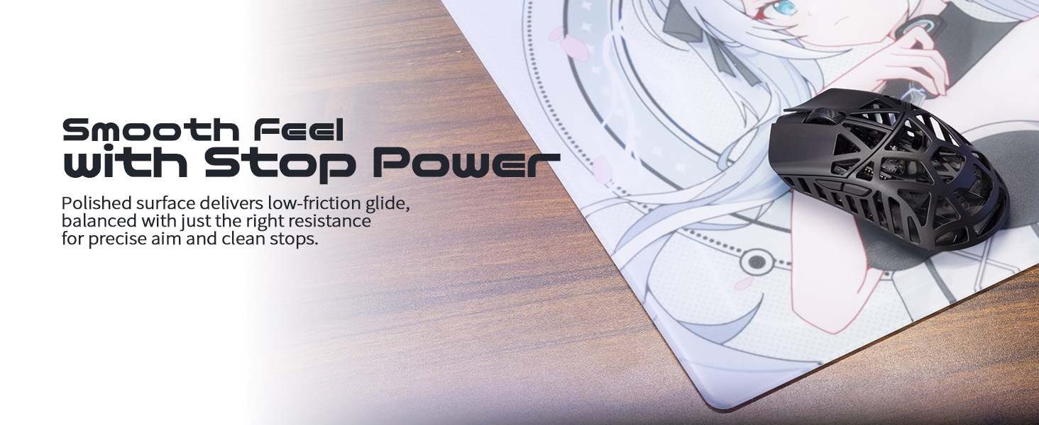 D-Glow Ying x SAKI Glass Gaming Mouse Pad