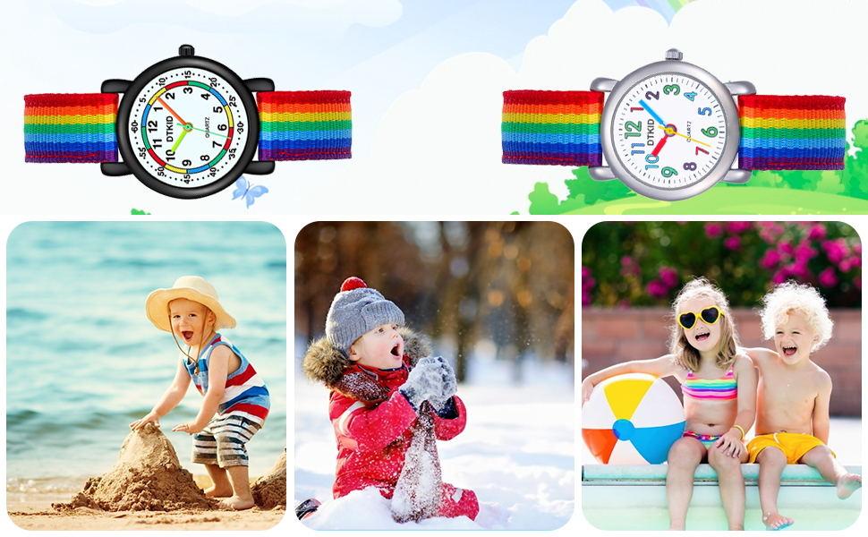 Kids Watches, Analogue Quartz Watch Children's First Watch Daily Water