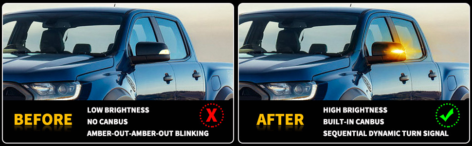 mirror turn signal lights t6
