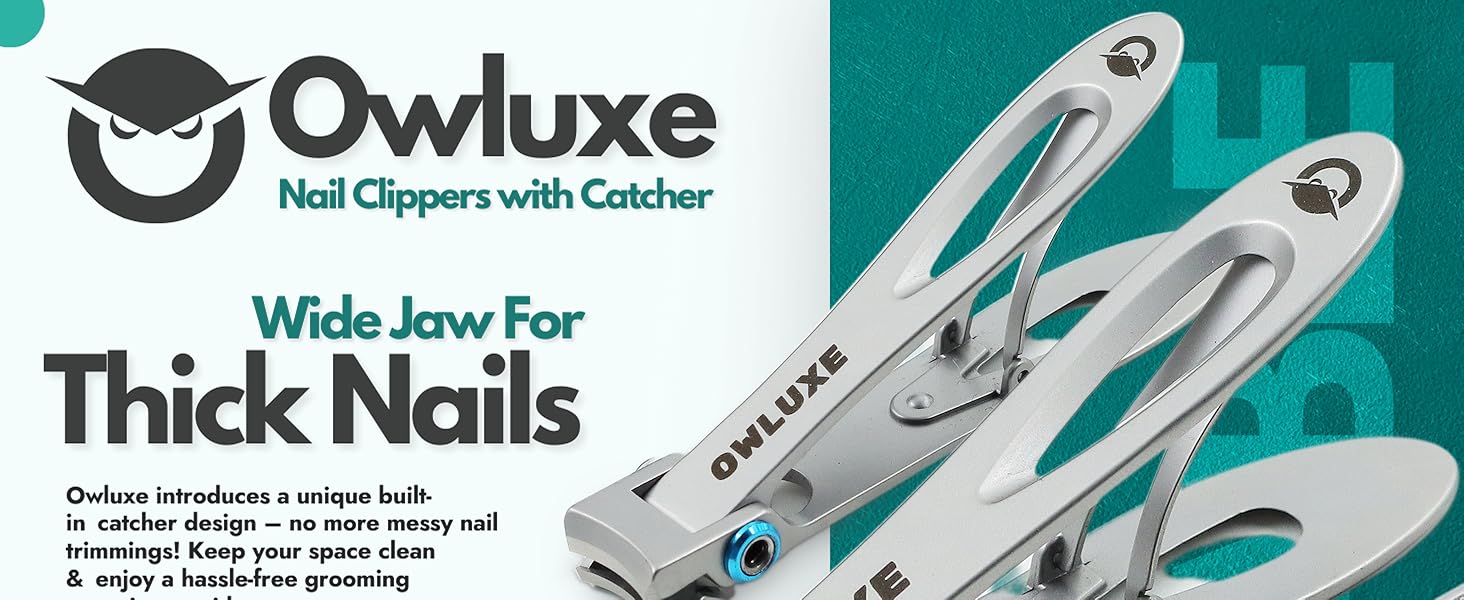 Wide jaw nail clippers for thick toenails