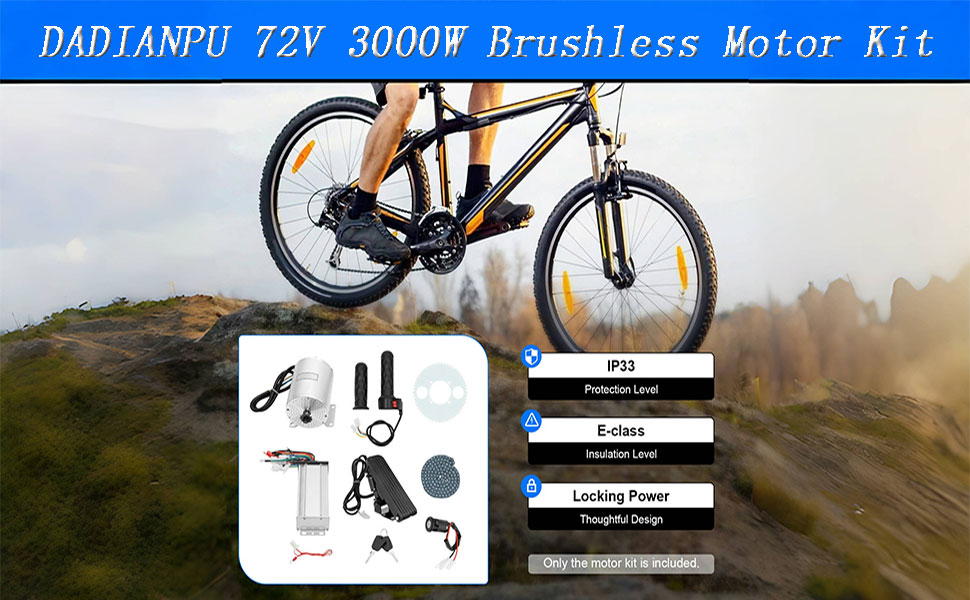 72V 3000W Brushless Motor Kit
