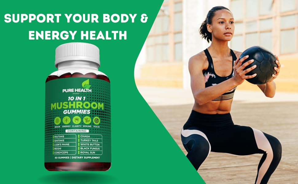 mushroom gummies for anxiety, mushroom gummies for focus and energy, mushroom supplement gummies,