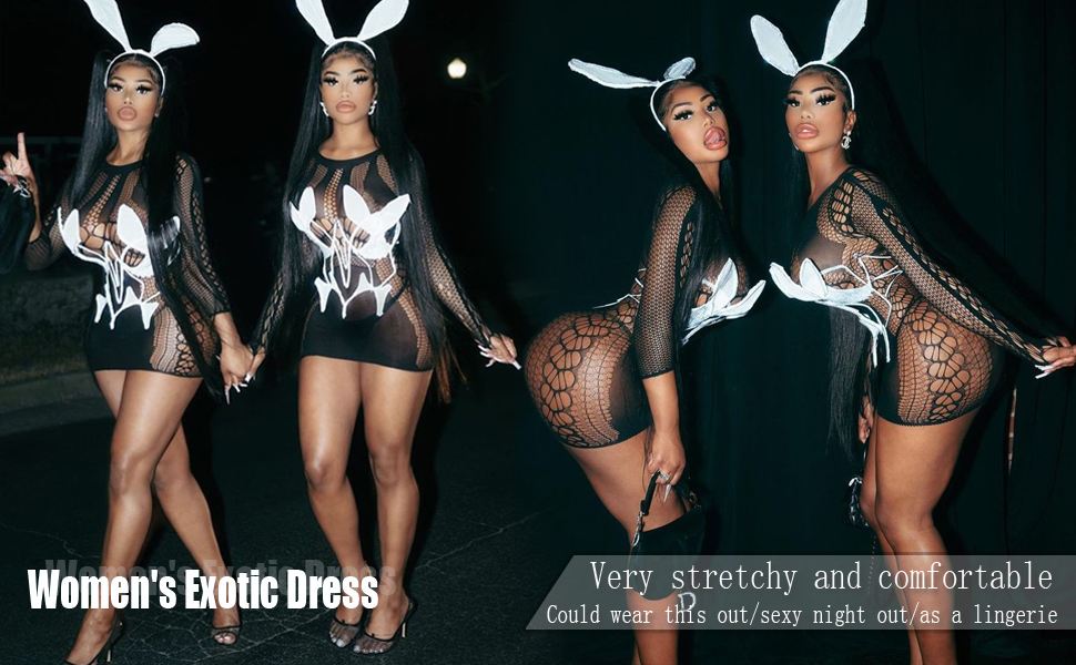 women mesh dress one piece