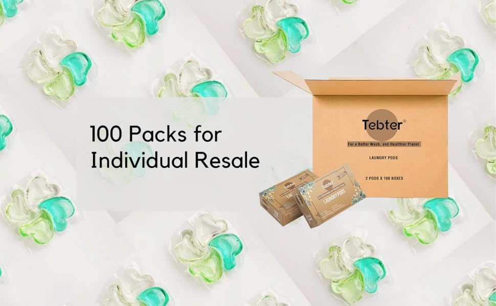 100 packs of laundry detergent for Individual Resale 