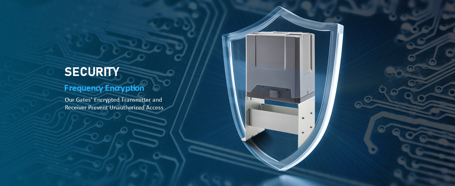 COZ 4400 lb Automatic Sliding Gate Opener with 2 Remote