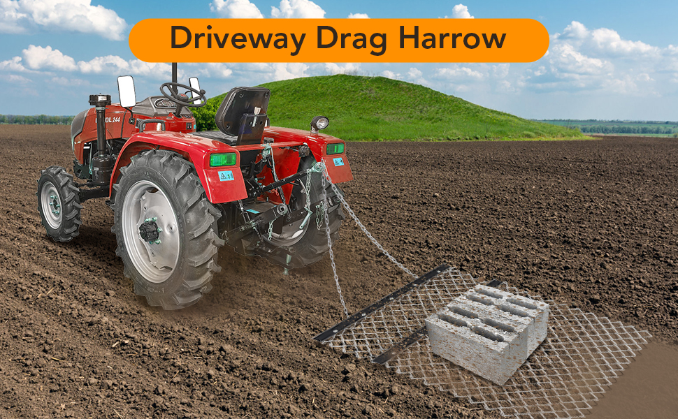 MERXENG Drag Harrow 6' x 5' ATV Chain Harrow UTV Drag