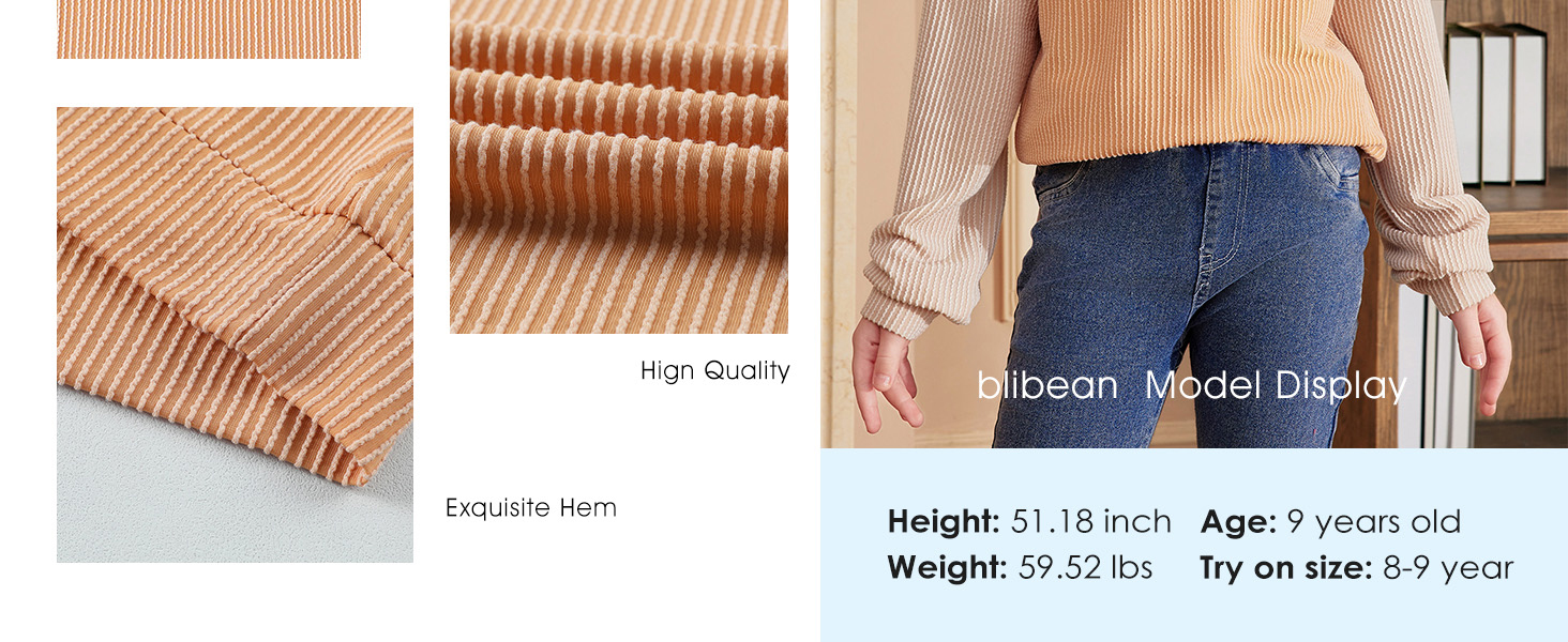 blibean girl fall long sleeve shirt tops outfit clothes size 6 7 8 9 10 11 12 13 14 15 16 years old