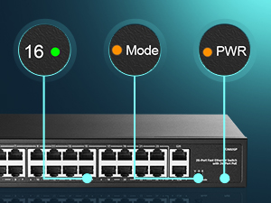 24-port unmanaged poe switch