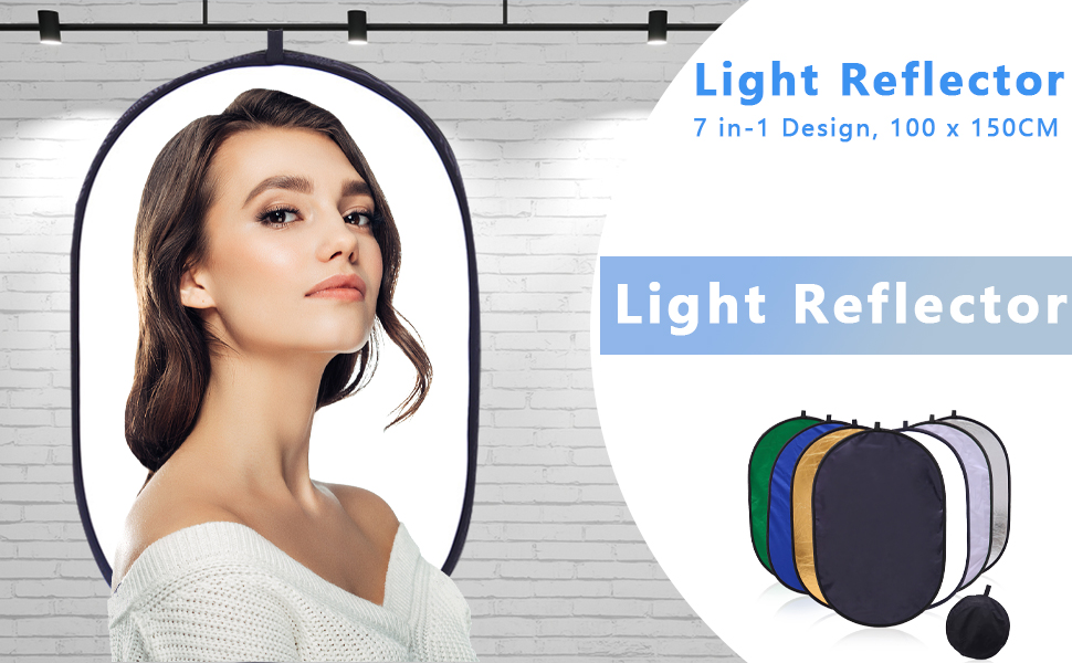 Light Reflector Collapsible Photography MultiDisc Oval Light Diffuser