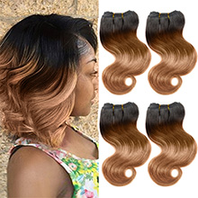 Straight human hair bundles