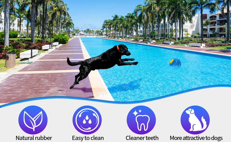 KWXOMCPY Dog Ball Toy for Aggressive Chewers, Interactive