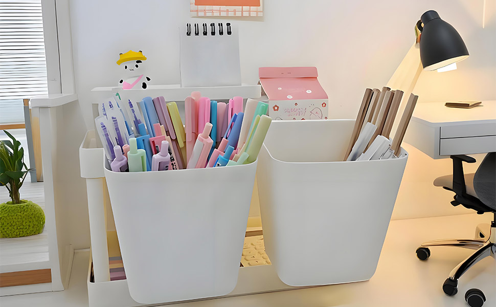 Hanging Cup Holde, 6 Pack Rolling Cart Accessories
