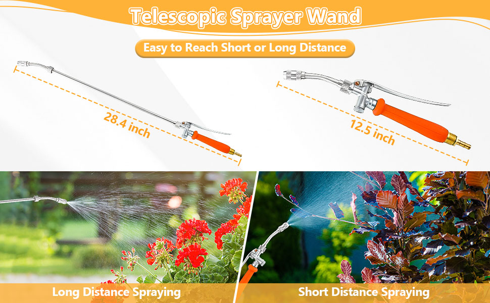 Saillong 29 Inch Sprayer Wand Match 3/8'' Hose, Adjustable