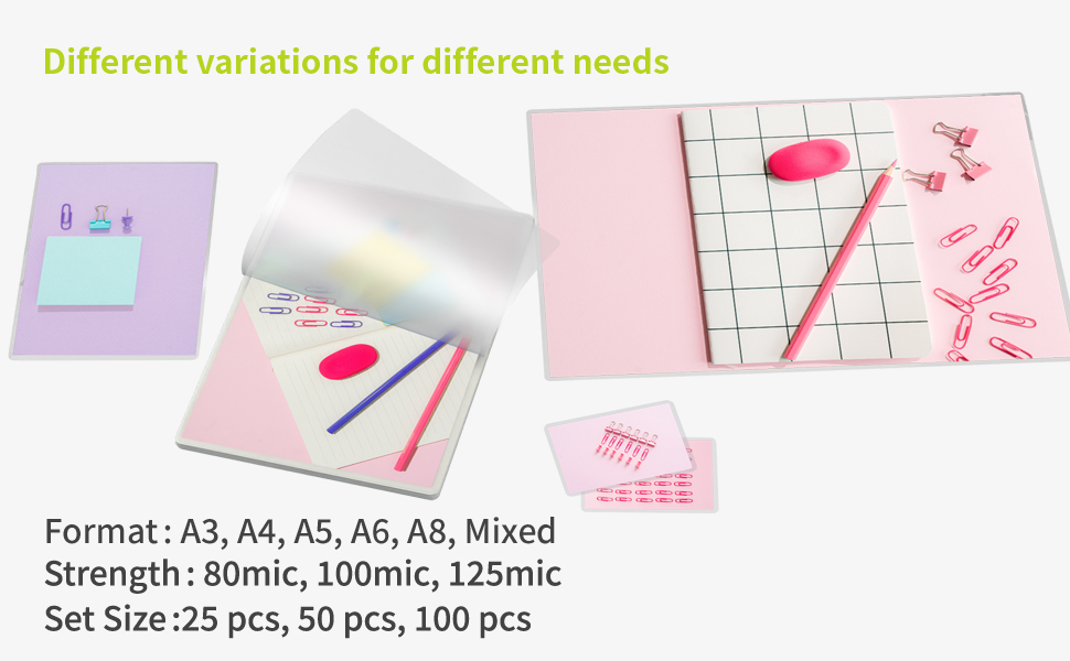 ACROPAQ Laminating Pouches A5100 Pack, 200 Micron (2 x 100 Micron