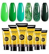 BURANO Poly Extension Gel Nail Kit, 6 Colors Nail Poly Nails Builder Gel Set for Beginner & Profe...